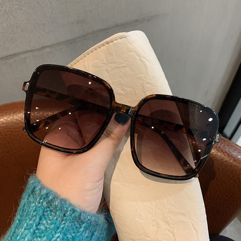 Square Woman Retro Vintage Gradient Sunglasses
