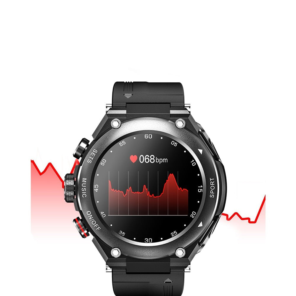 2 in 1 TWS Earphones Support Bluetooth Call Body Temperature Smart Watch