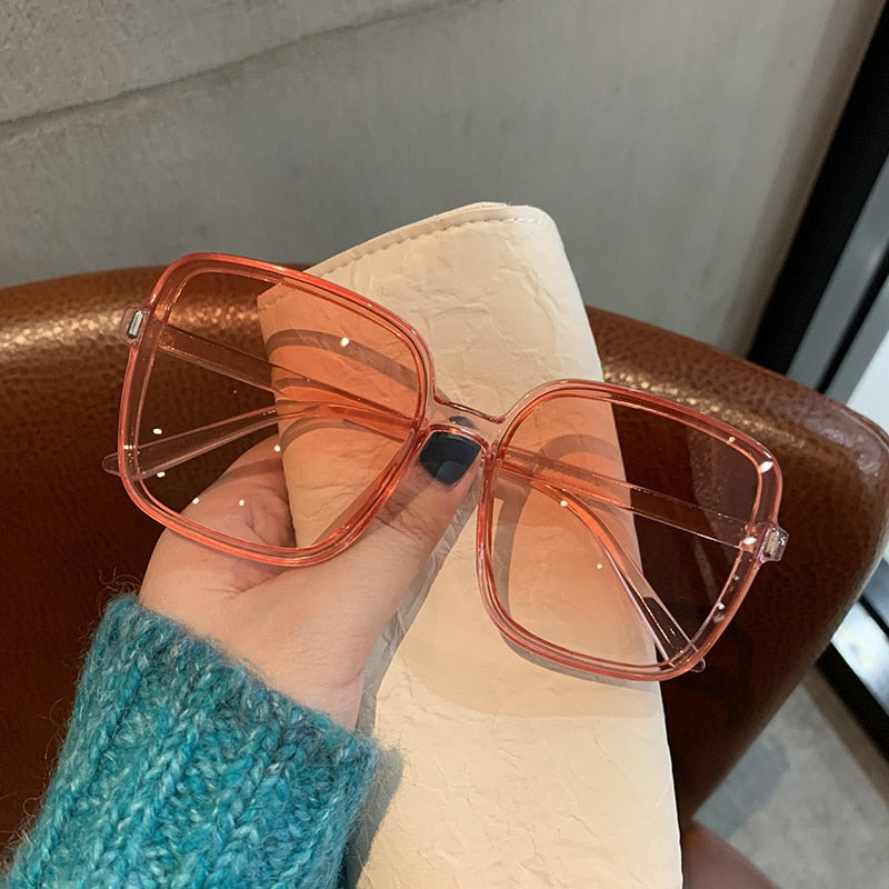 Square Woman Retro Vintage Gradient Sunglasses