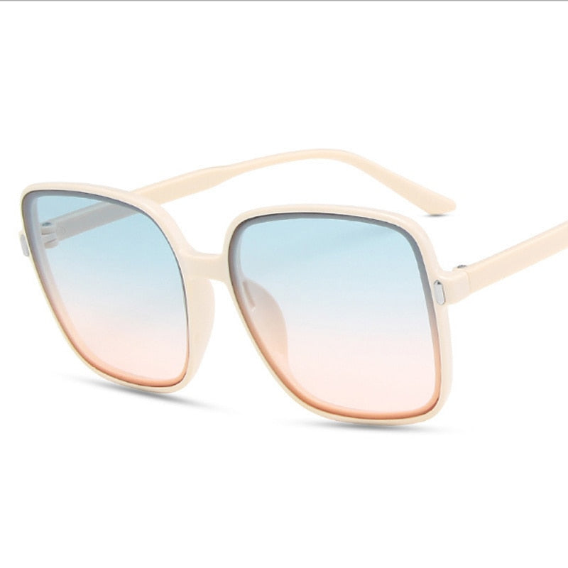 Square Woman Retro Vintage Gradient Sunglasses