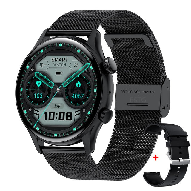 Bluetooth Call Smartwatch Men AMOLED Screen IP68 Waterproof Smart Watch