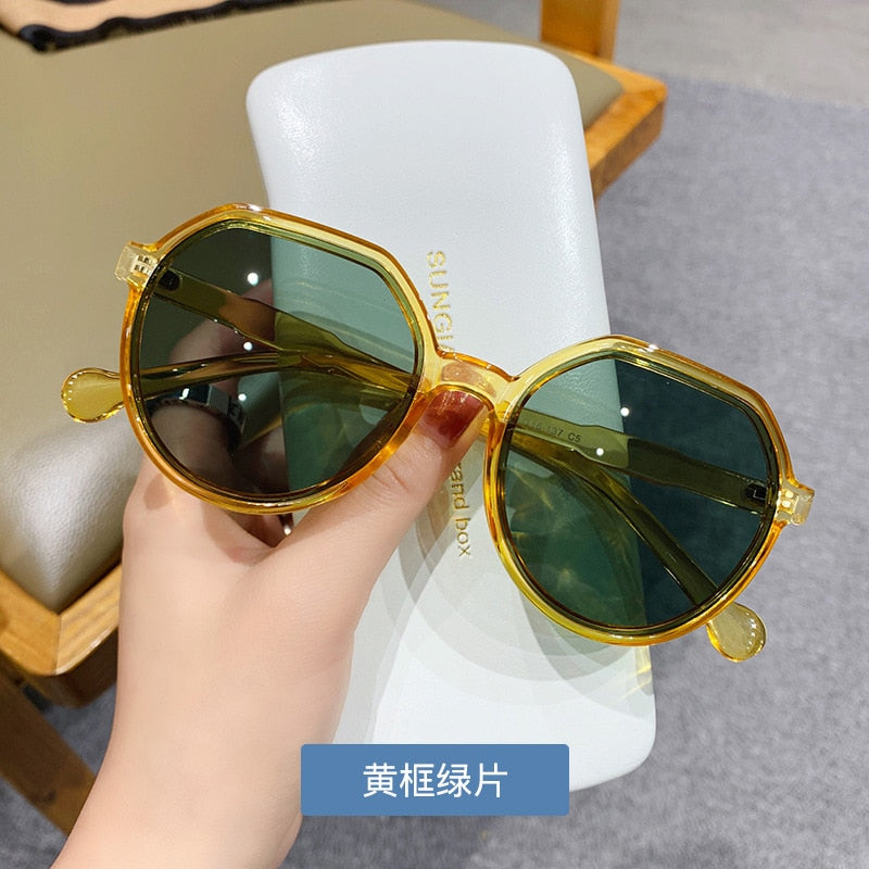 Fashion Style All-match Trend Round Frame Sunglasses