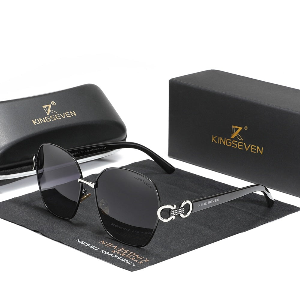 Vintage Butterfly Women Retro Double Ring Design Gradient Sunglasses
