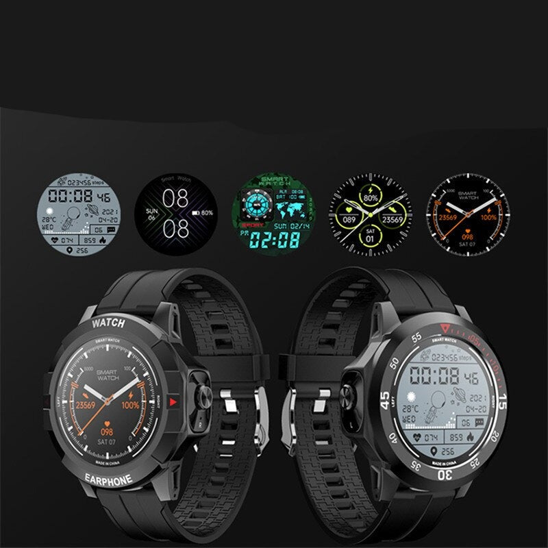 2 in 1 TWS Wireless Bluetooth Headphone Local Music Call Men Women Smartwatch