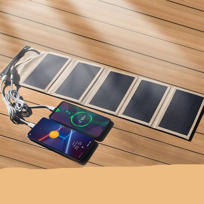 Solar panel 5V 2USB Portable Foldable Waterproof For cell phone power bank