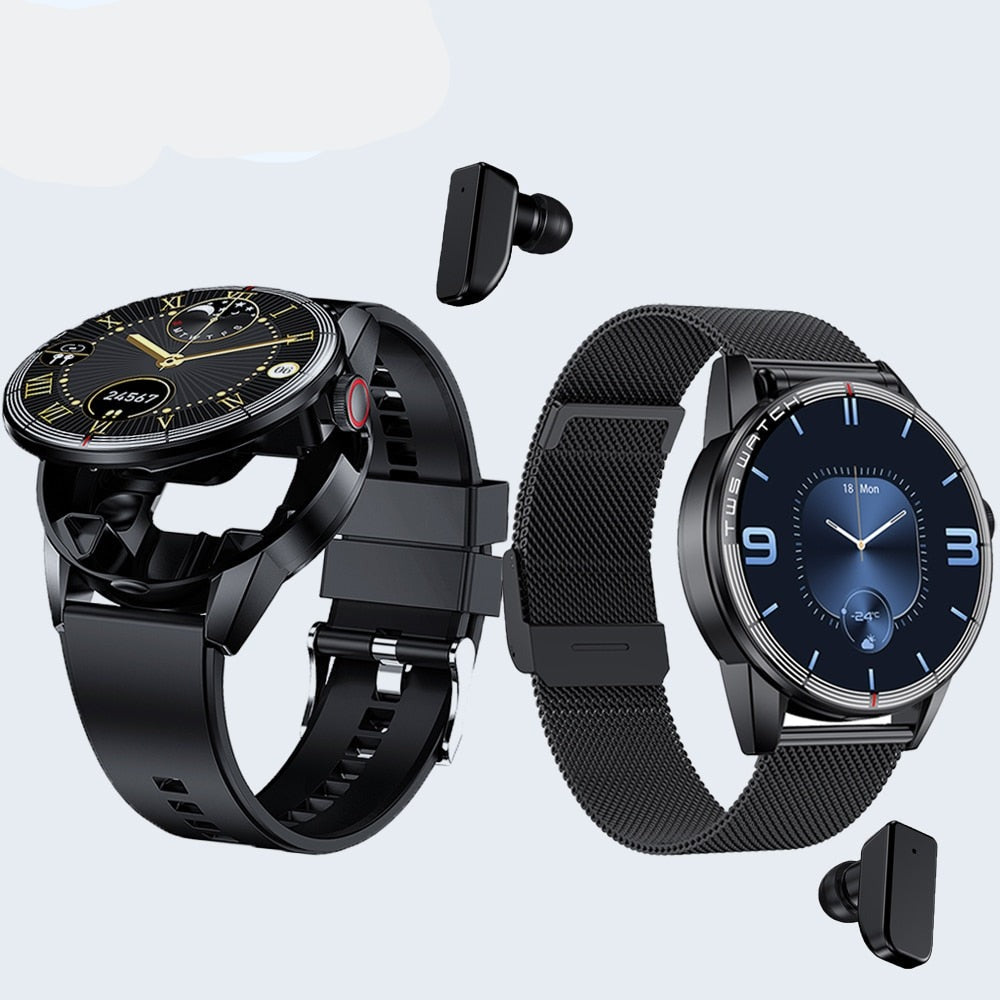 Two In One Ultra-thin 1.32 Full-Touch Headset Smart Watch