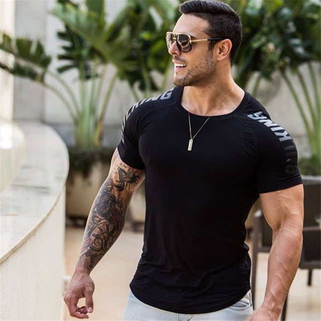 Sporting Skinny Fitness Bodybuilding Workout T-shirt for men