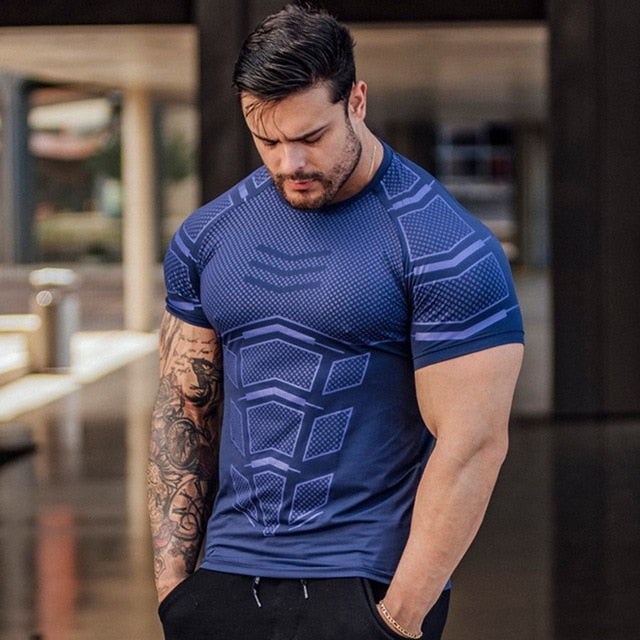 Sporting Skinny Fitness Bodybuilding Workout T-shirt for men