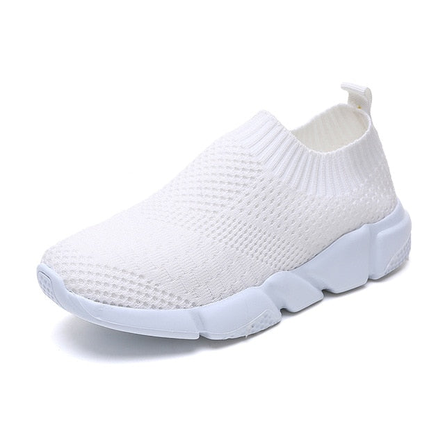 plus size breathable air mesh sneakers soft walking shoes for woman