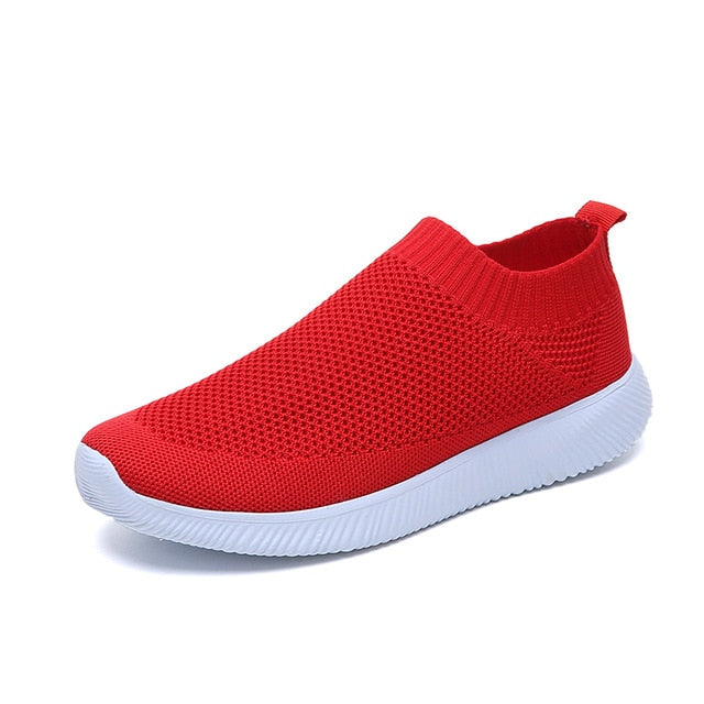 plus size breathable air mesh sneakers soft walking shoes for woman