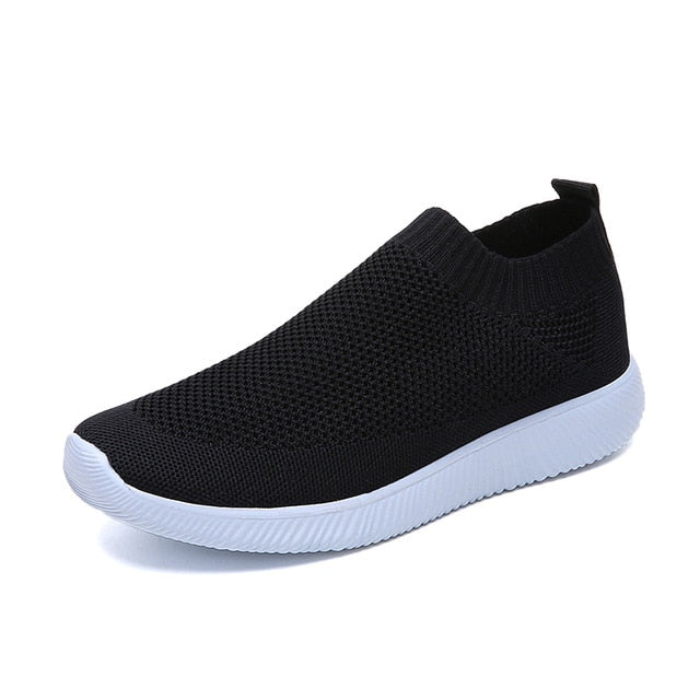 plus size breathable air mesh sneakers soft walking shoes for woman