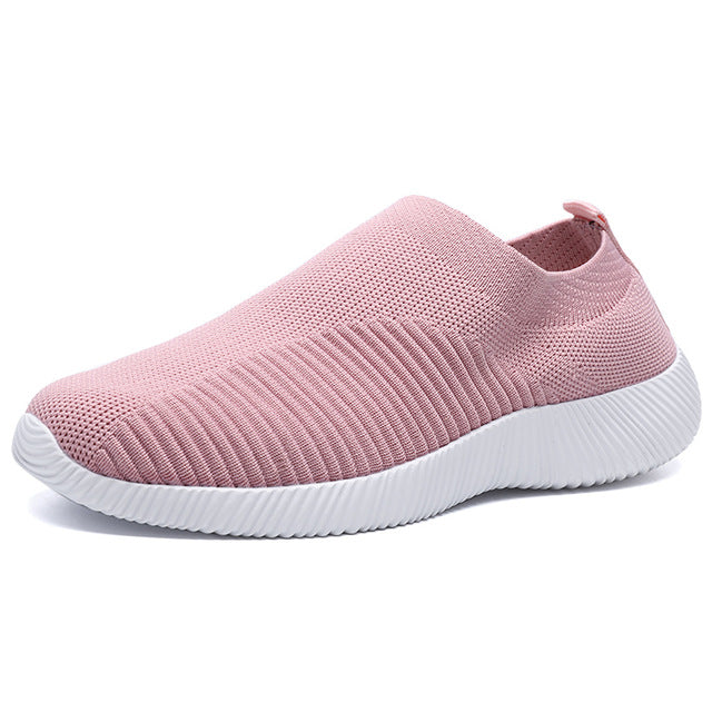 plus size breathable air mesh sneakers  soft walking shoes for woman