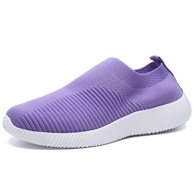plus size breathable air mesh sneakers soft walking shoes for woman