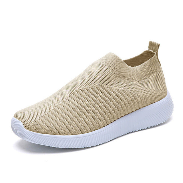plus size breathable air mesh sneakers soft walking shoes for woman
