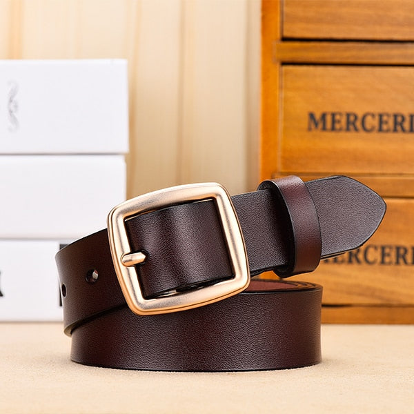 Fashion B Genuine Leather Belt For Women Female Belt Pin Buckle