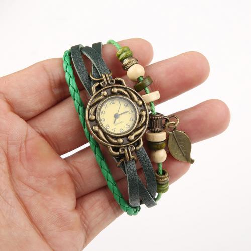 Butterfly Leaf Fashion Faux Leather band Bracelet watch