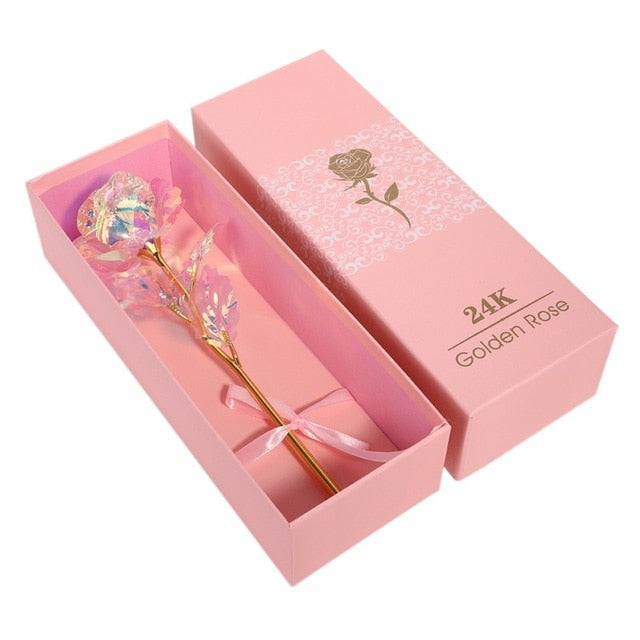 Creative 24K Foil Gold Rose Valentine's Gift