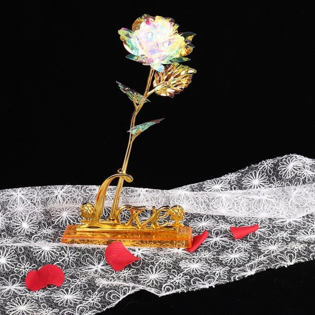 Creative 24K Foil Gold Rose Valentine's Gift