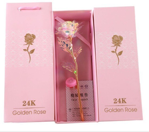 Creative 24K Foil Gold Rose Valentine's Gift