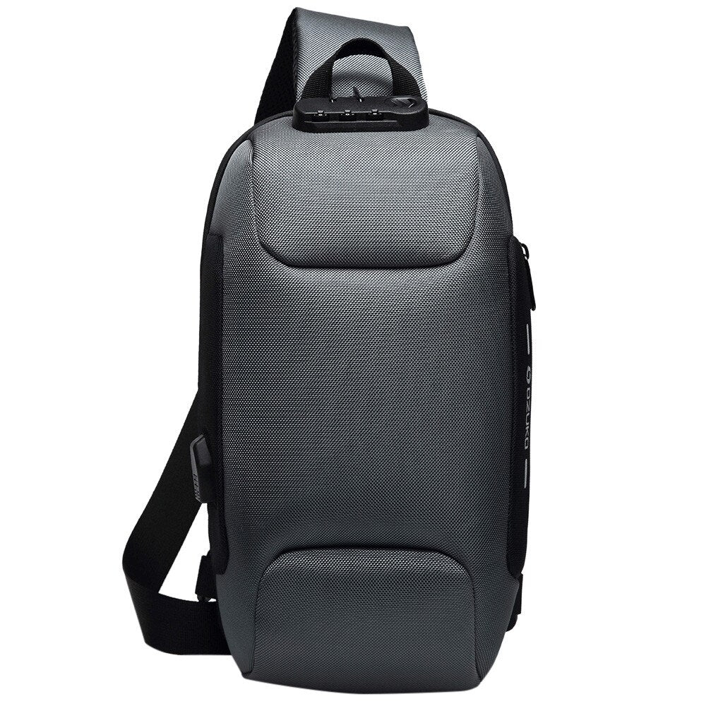 Multi-function Cross body Anti-theft Waterproof men's backpack