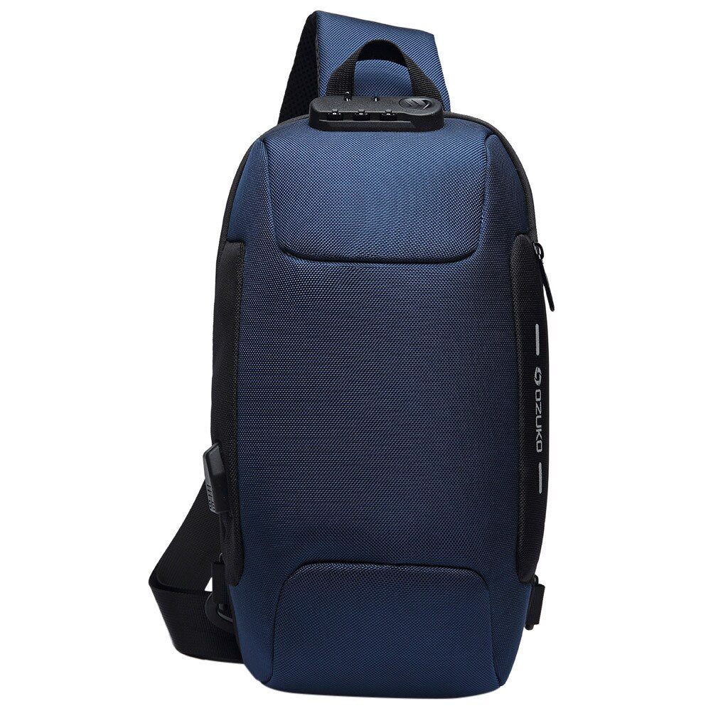 Multi-function Cross body Anti-theft Waterproof men's backpack