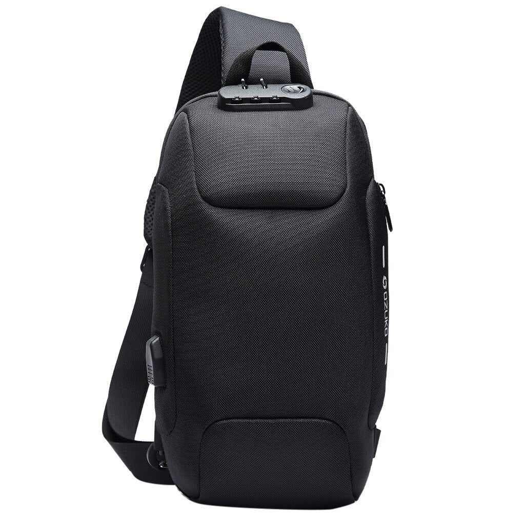 Multi-function Cross body Anti-theft Waterproof men's backpack