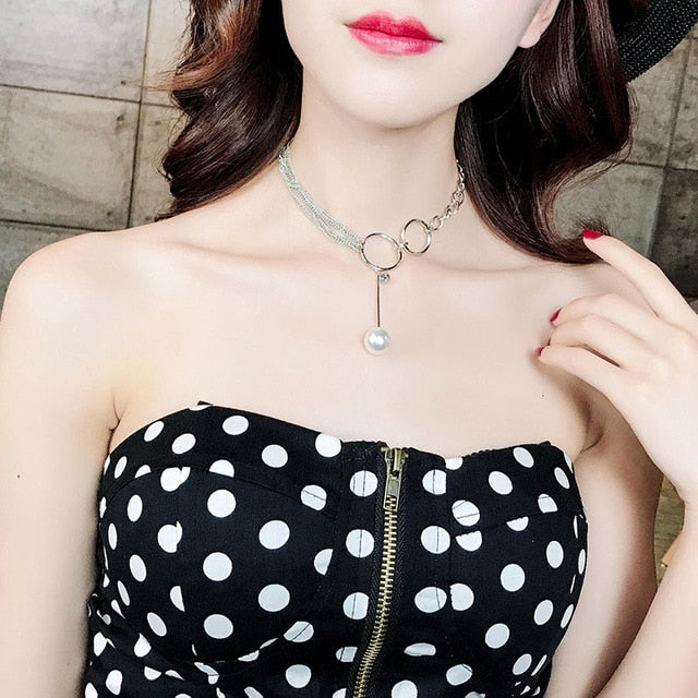 Long Chain Women Blue Opal Rhinestone Flower Necklaces & Pendants