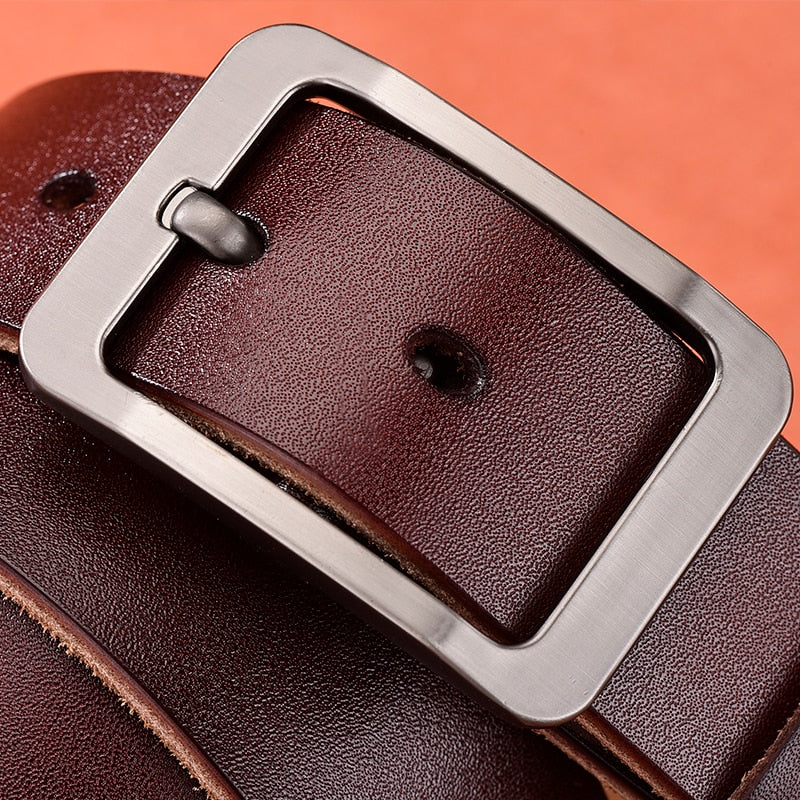 Cow leather belt male genuine leather strap fancy men vintage belt
