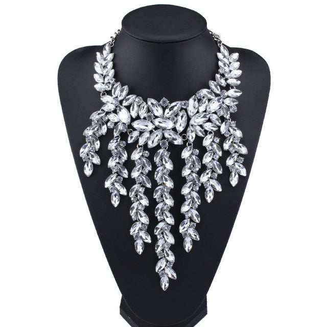 Rhinestone Multicolored Bohemian Chunky Collar Women Necklace