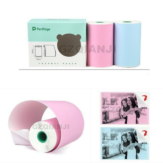 Mini Pocket Printer Sticker Label Receipt Thermal Paper (paper only)