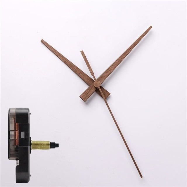 DIY Creative wall clock Wooden hands with SUN silent Clock