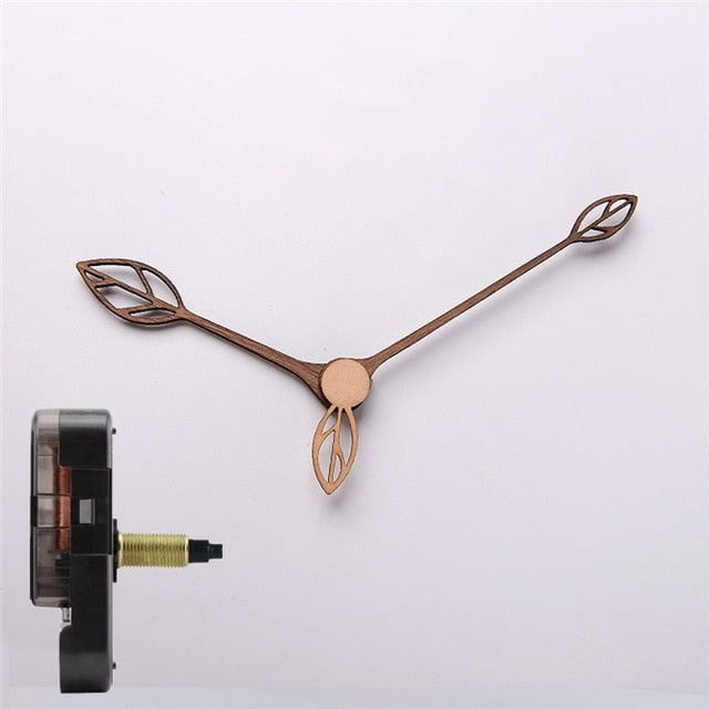 DIY Creative wall clock Wooden hands with SUN silent Clock