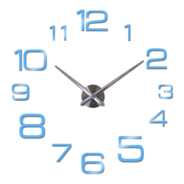 wall clock modern 3d big quartz watch clocks living room large clock