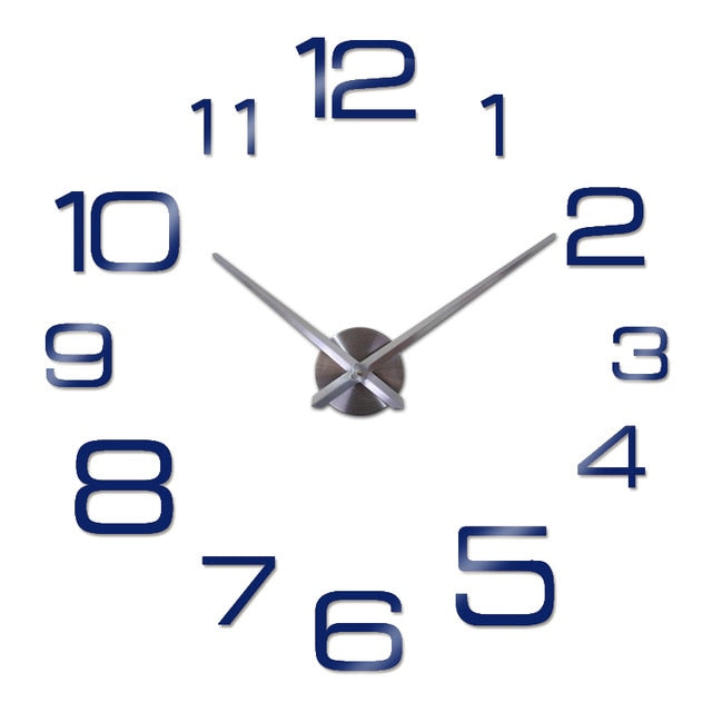 wall clock modern 3d big quartz watch clocks living room large clock