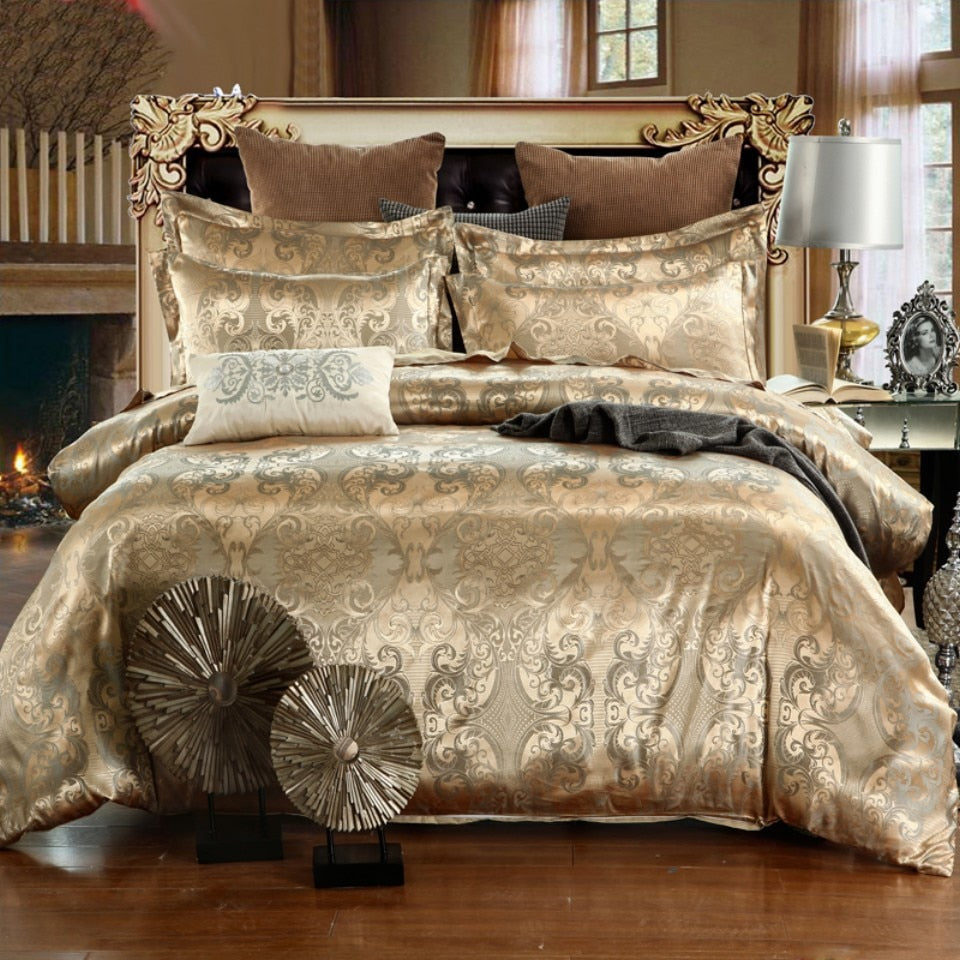 Luxury Jacquard Bedding Set King Size Duvet Cover