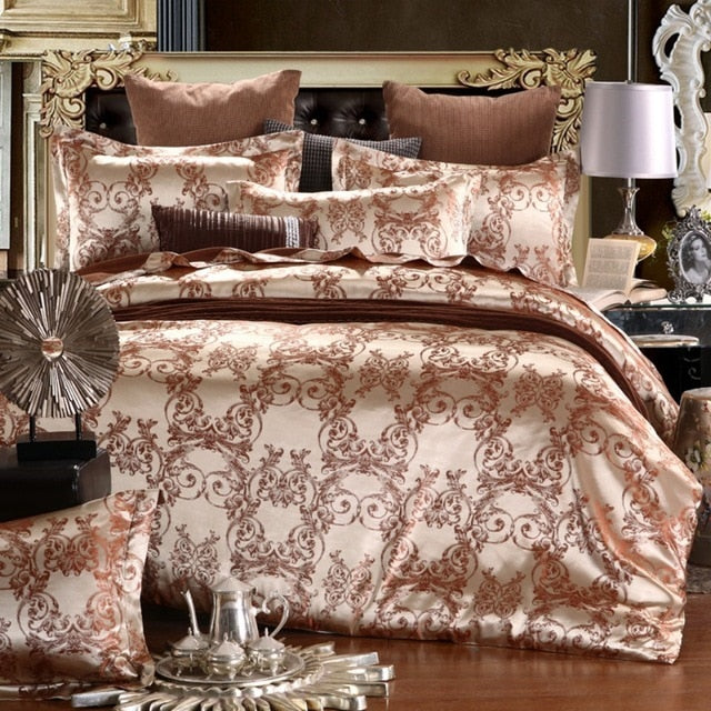 Luxury Jacquard Bedding Set King Size Duvet Cover