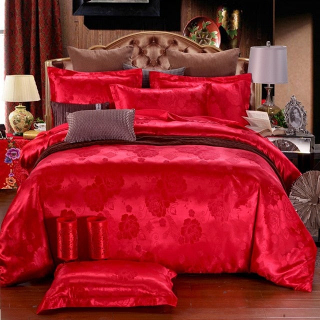 Luxury Jacquard Bedding Set King Size Duvet Cover