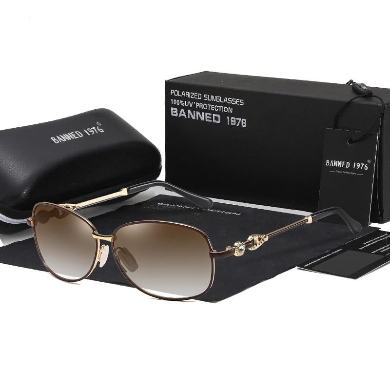 Metal frame Women's polarized fashion Sunglasses Latest ladies driving shades