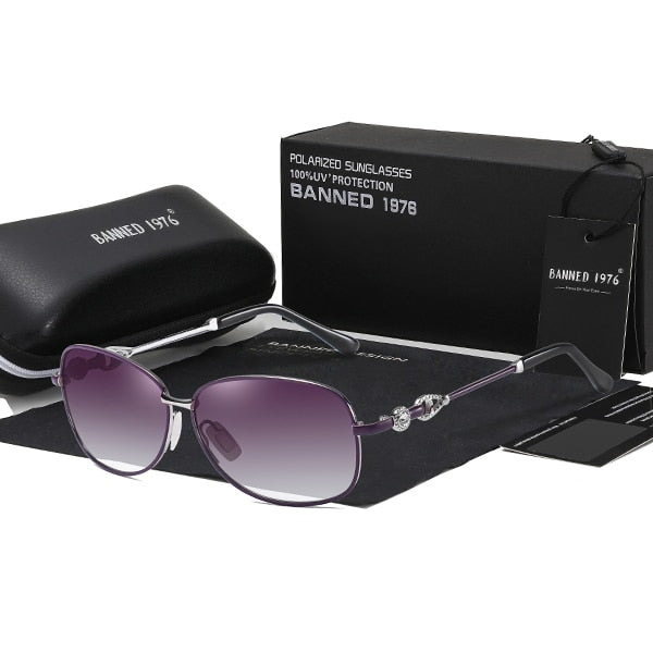 Metal frame Women's polarized fashion Sunglasses Latest ladies driving shades