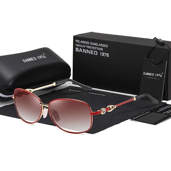 Metal frame Women's polarized fashion Sunglasses Latest ladies driving shades