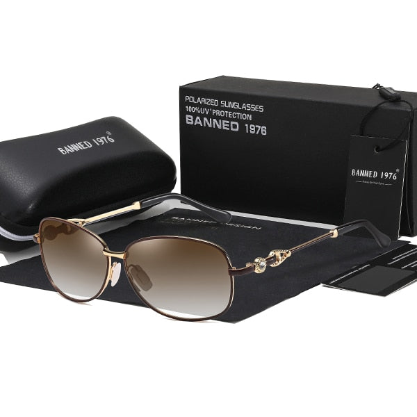 Metal frame Women's polarized fashion Sunglasses Latest ladies driving shades