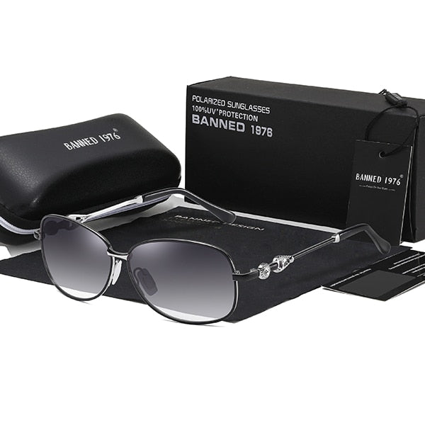 Metal frame Women's polarized fashion Sunglasses Latest ladies driving shades