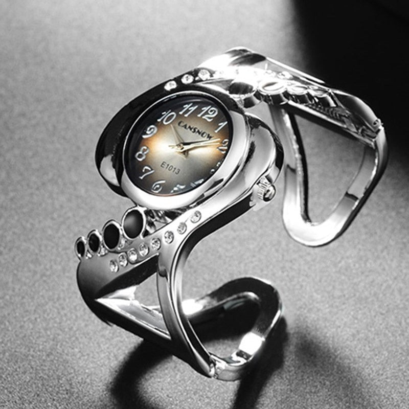 women bangle quartz crystal rhinestone fashion female wrist watch