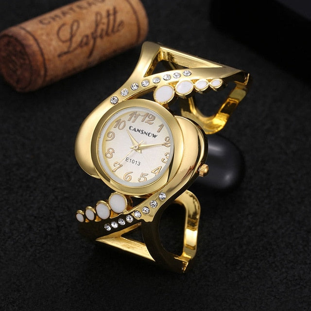 women bangle quartz crystal rhinestone fashion female wrist watch