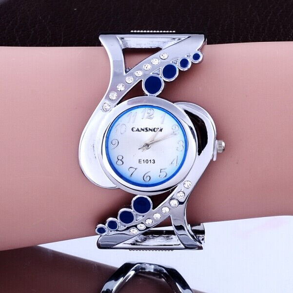 women bangle quartz crystal rhinestone fashion female wrist watch