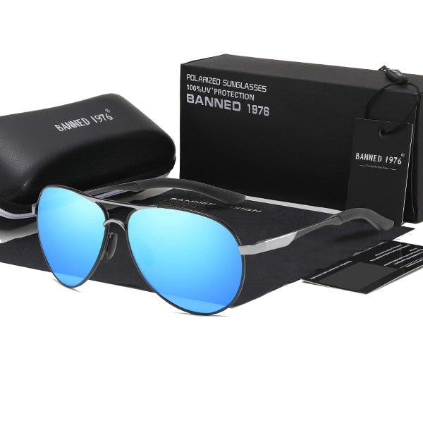 Polarized men brand Designer UV protection Vintage driving Sunglasses
