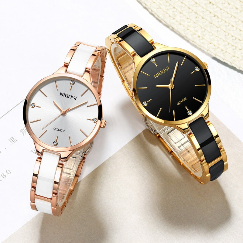 Women Watches Ladies Creative Women's Ceramic Bracelet Female Watch