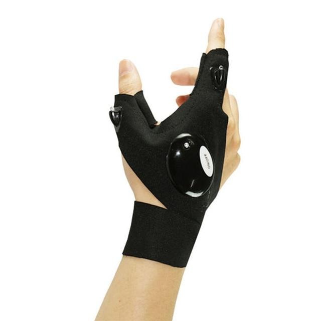 Novelty LED Flashlight LED Glove light Finger light with Battery