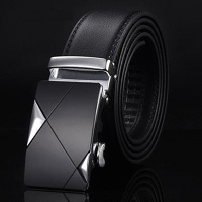 Genuine Leather Automatic Male Cummerbunds Leather Belt For Men