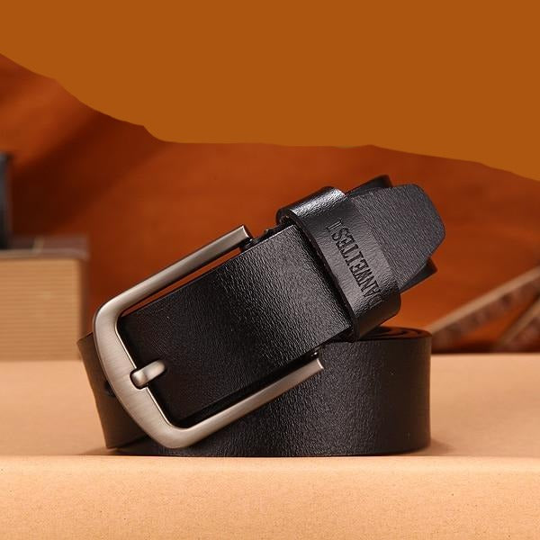 genuine leather strap luxury pin buckle belts for men